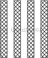 The plan view of the rhombic anti-slip profile wire.