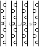 The plan view of the special pattern anti-slip profile wire.