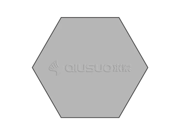 A schematic diagram of the custom-shaped wire in hexagonal shape.