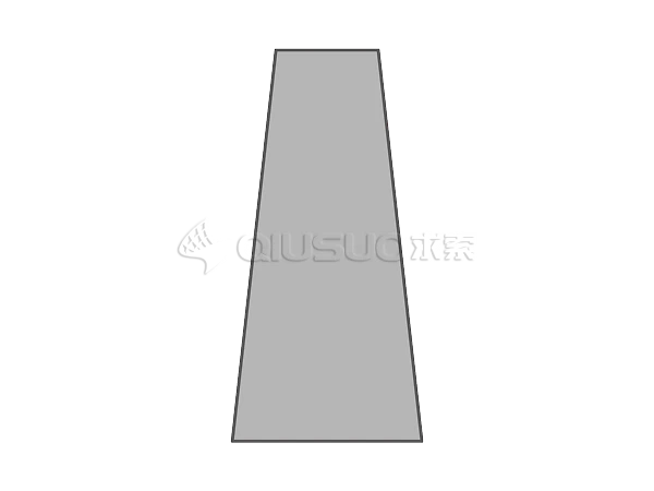 A schematic diagram of the custom-shaped wire in trapezoidal shape.