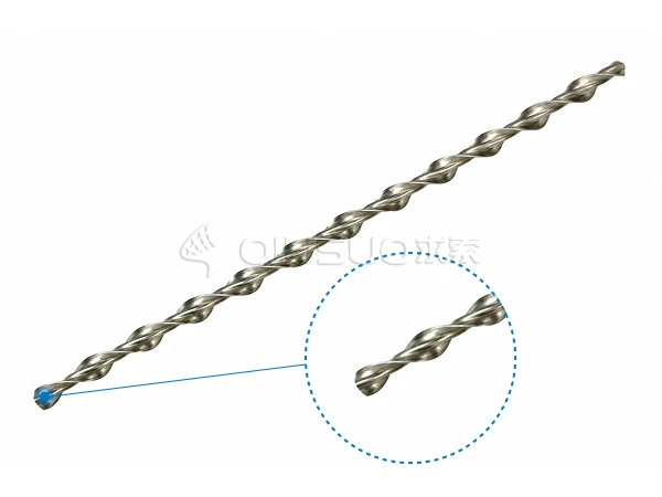 The product illustration of the blunt-ended standard helical bars.