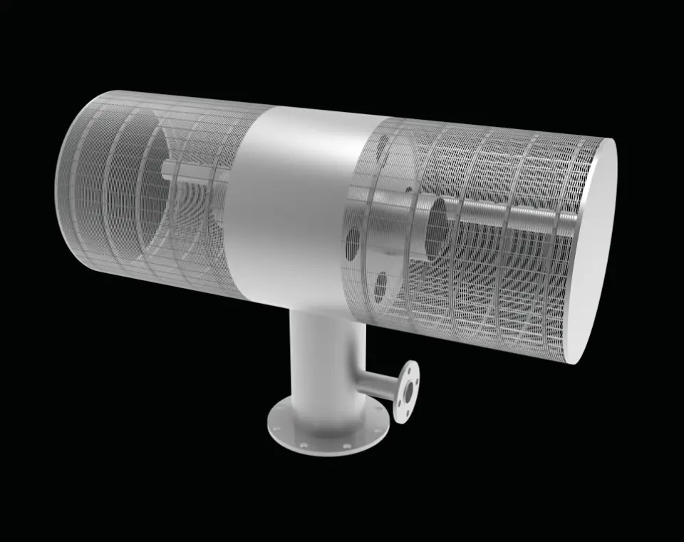 A set of intake screen on black background.