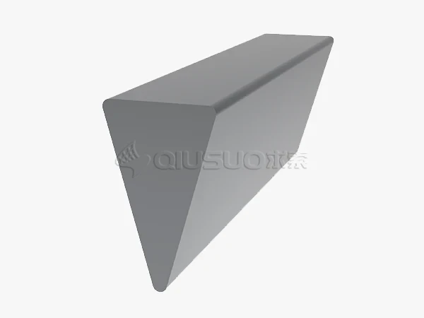 The outline diagram of the triangular support profiles.