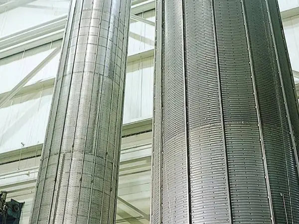 The picture shows the wedge wire screen tubes for radical reactor.