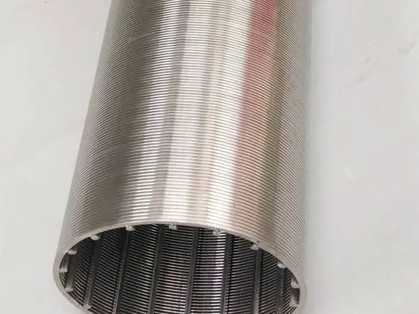 A wedge wire screen tube is displayed.